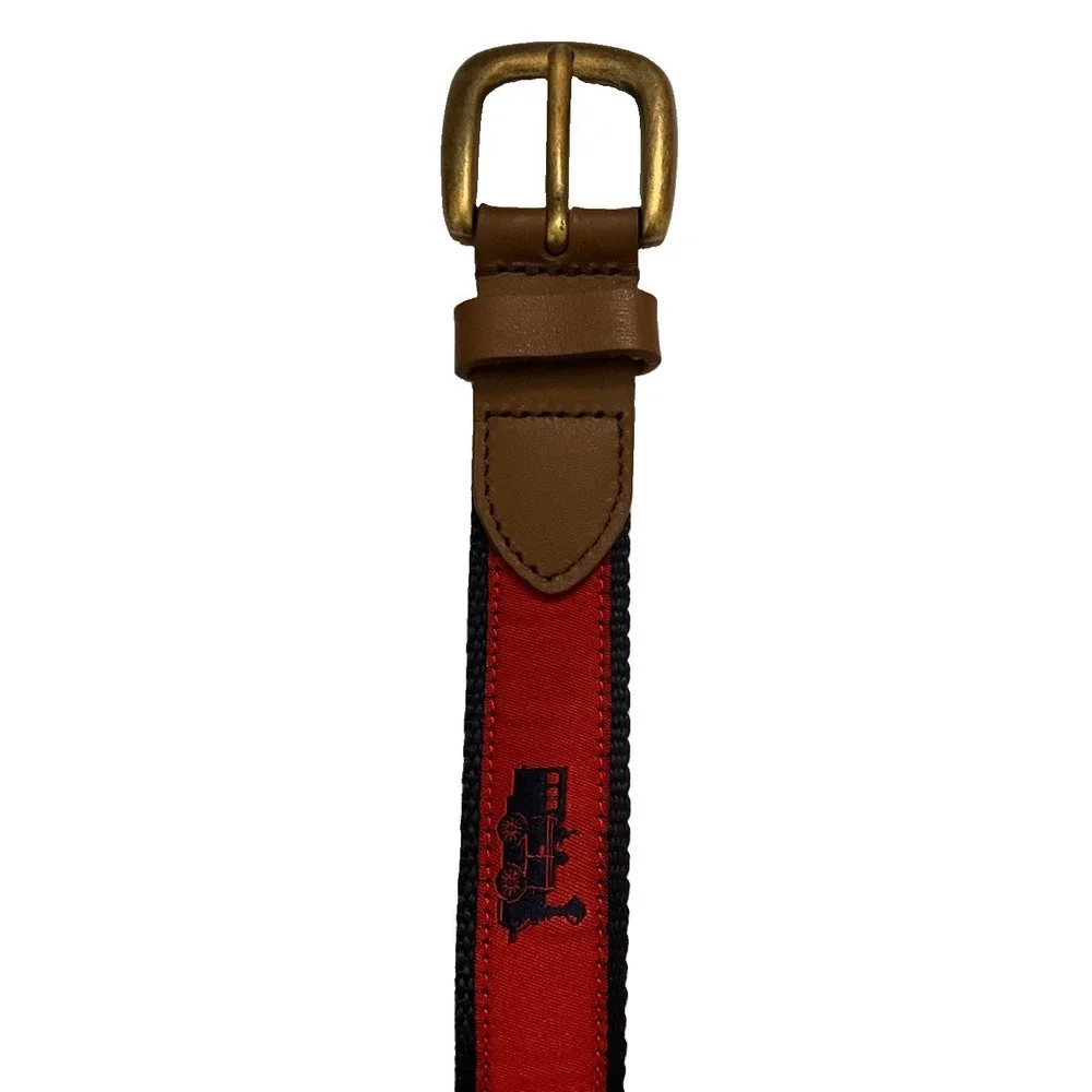 Janie And Jack Boys Belt Toy Train 2T-3 Red Navy Preppy NEW